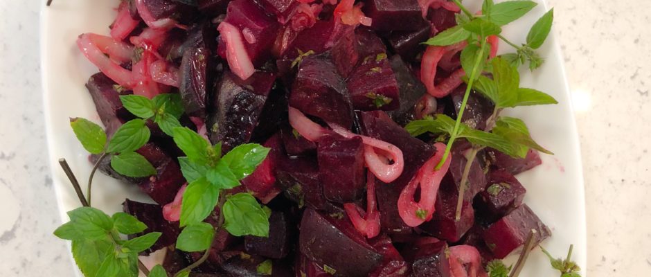 Roasted Beet Salad with Citrus, Shallot and Mint